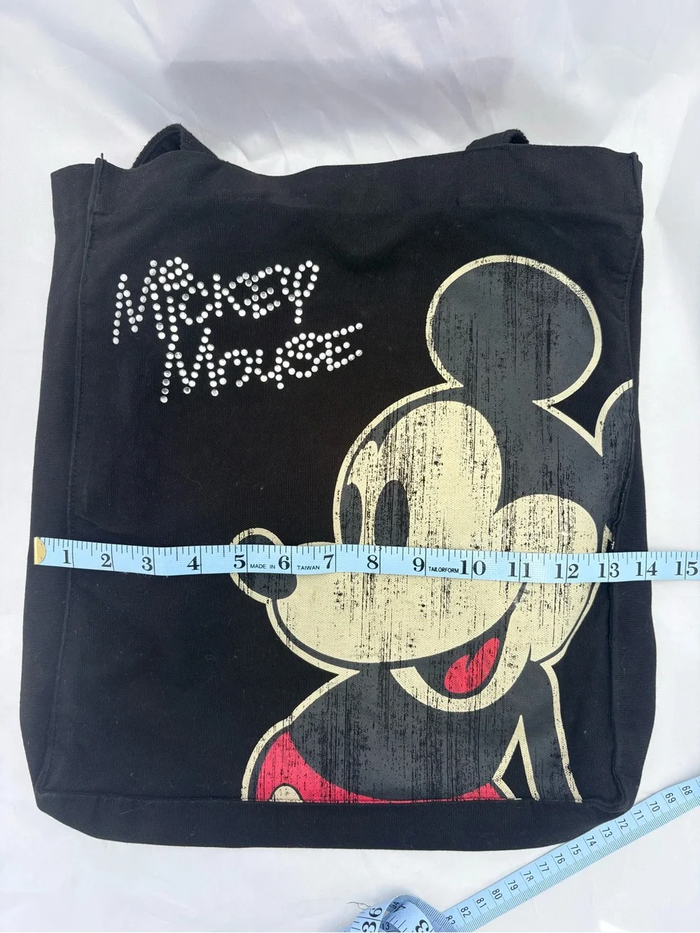 Disney Black Mickey Mouse Canvas Shoulder Tote